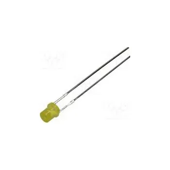 Dioda LED 3mm žlutá 6÷13mcd 130° Čelo plochý