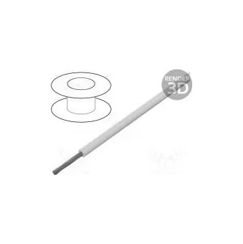 elektrický kabel Vodič HookUp Wire PVC lanko Cu 22AWG bílá PVC 300V 30,5m