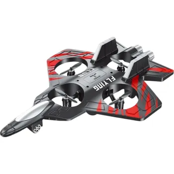 RC model auta RC letoun z odolné pěny 18 cm x 25,5 cm x 5,2 cm s dálkovým ovládáním, světly a akrobatickými funkcemi pro začínající piloty červená