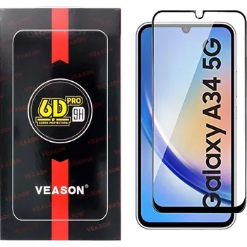 VEASON 6D PRO Full Glue tvrzené sklo Samsung Galaxy A34 5G, 5903396251306