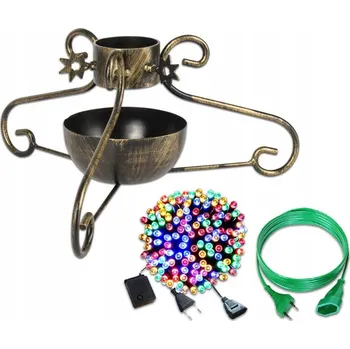 Vánoční dekorace Stojan na vánoční stromek + sada světýrek 200 LED + kabel