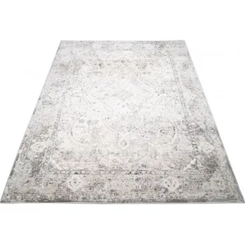 Koberec Makro Abra Kusový koberec VALLEY D711A Klasický šedý bílý Rozměr: 80x150 cm