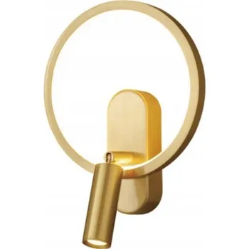 Nástěnné svítidlo Elyptica - nástěnné svítidlo 26 cm kulatý LED 10W nástěnná lampa mosaz