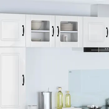 Příborník do zásuvky Kuchyňská skříň 2 pcs Vysoce lesklá bílá 40 x 31 x 40 cm