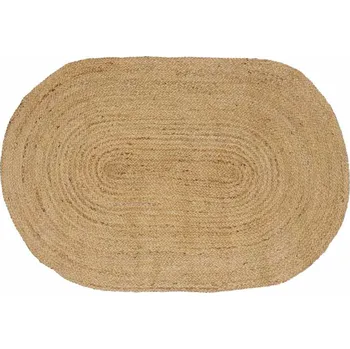 Koberec Kusové koberce Oválný Přírodní 122 x 183 cm juta