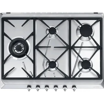 Varná deska Plynová varná deska Smeg Classica SE775GH5 68,5 cm 5 hořáků Stříbrná