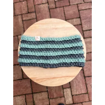 Čelenka RV studio Louny s.r.o. Pletená čelenka - zelenošedá