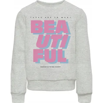 Chlapecká mikina Kids ONLY dětská mikina bavlna šedá, velikost 146