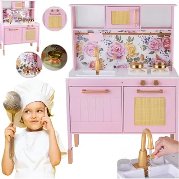 Dětská kuchyňka Kuchyňka Artnico Minichefé růžová s příslušenstvím