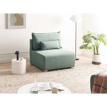 Křeslo Modulové křeslo světle zelené odklápěcí opěradlo úložný prostor obývací pokoj Beliani