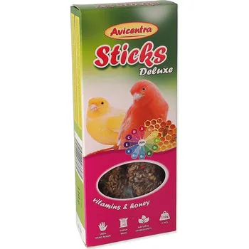 Krmivo pro ptáka Tyčinka Avicentra Deluxe kanár, s vitamíny a medem 2ks-KARTON