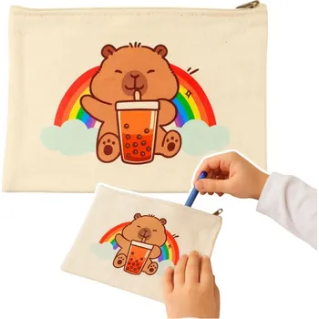 Kosmetická taštička Kapibara na zip Praktická na doplňky Pouzdro na tužky