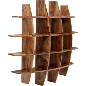 police Indický nábytek - Police na zeď Kali 100x100x25 z indického masivu palisandr Super natural