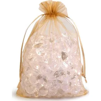 Dárkový pytlík 14x21 cm organza, barva 3 zlatá sv.
