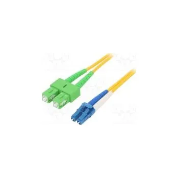 Světlovodný patch cord OS2 LC/UPC,SC/APC 3m LSZH žlutá