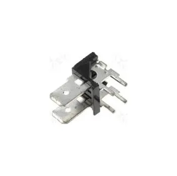 Elektrický konektor Faston kolíková lišta 6,3mm THT 250V úhlové 90° póly 2 12A