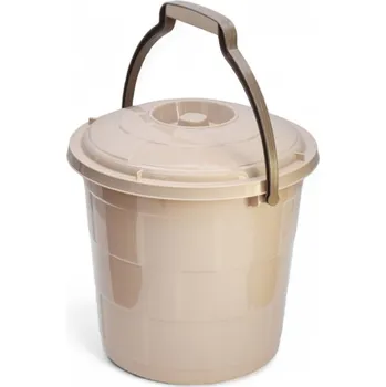 Nerezový dřez Vědro 15L PH s víkem béžové