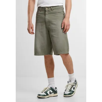 Pánské oblečení Urban Classics Pánské džínové kraťasy Indall olivová 36