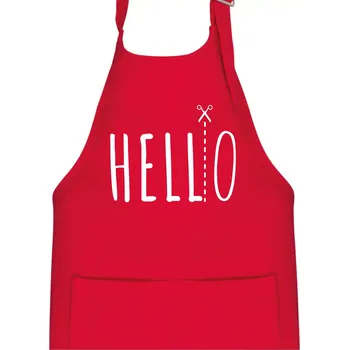 Kuchyňská zástěra Hello - Dětská zástěra na vaření - Univerzální velikost ( Červená )