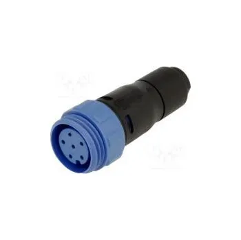 Elektrická zásuvka Konektor kulatý zástrčka zásuvka PIN 6 bez kontaktů na kabel