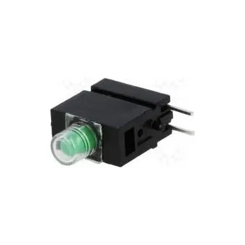 Dioda LED zakrytovaný zelená 3mm Poč.diod 1 20mA 40° 10-20mcd