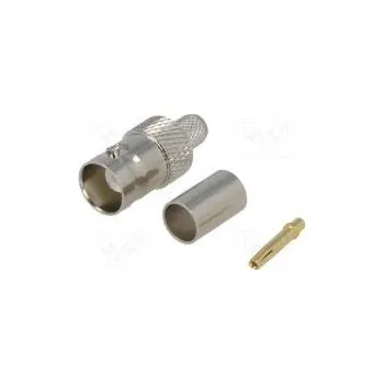 Elektrická zásuvka Zástrčka BNC zásuvka přímý 75Ω RG59 krimpovací na kabel