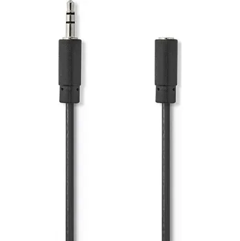 Audio kabel Nedis audio kabel zástrčka Jack 3.5 mm - zásuvka Jack 3.5 mm, 3 m, černá (CAGL22050BK30)