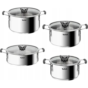 Hrnec Sada hrnců Tefal Opti Space G7378S55 Indukční Nerezová ocel 8 dílů.