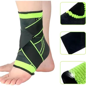 Kompresná Bandáž Na Členok- Čierna/Žltá