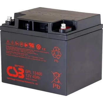solární baterie CSB Pb záložní akumulátor GPL12400, 12V, 40Ah
