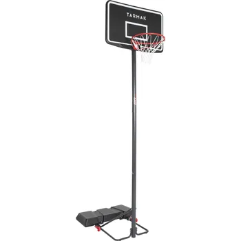 Basketbalový koš TARMAK Basketbalový koš B100 Easy nastavitelný od 2,20 m do 3,05 m ČERNÁ