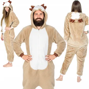 Dámské pyžamo Pánské pyžamo tmavý kostým overal kigurumi kombinéza sob L