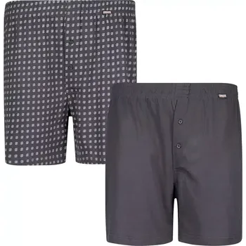 Boxerky Velké volné pánské boxerky Adamo 129600-710 2 pak tmavě šedé (3XL)