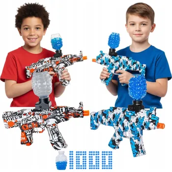 Dětská zbraň NEJLEPŠÍ DÁREK PRO KLUKY 2X PISTOLE NA GELOVÉ KULIČKY PUŠKA MP5 1000