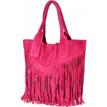 Kabelka Vera Pelle shopper kabelka z pravé kůže růžová