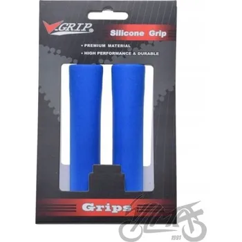 grip GRIPY NA ŘIDÍTKA V-GRIP SILIKONOVÉ MODRÉ