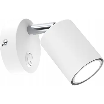 Nástěnné svítidlo Dětské nástěnné svítidlo bílé bodové světlo s vypínačem kulatý Luminex