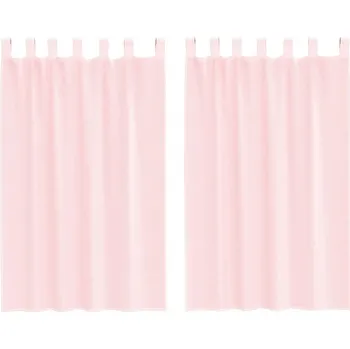 Prostěradlo Světle růžové voálové závěsy 140 x 175 cm, 100% polyester, 2 ks