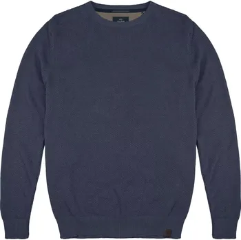 Pánský svetr Velký pánský svetr hladký přes hlavu Double Urban Outfitters Knit-8025 modrý (5XL)