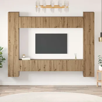 Obývací stěna vidaXL Sestava TV skříněk 10 pcs Artisanový dub 30,5 x 30 x 90 cm [3393230]