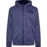 Velká pánská mikina na zip zateplená s kapucí KAM 7088 tmavě modrá (7XL)