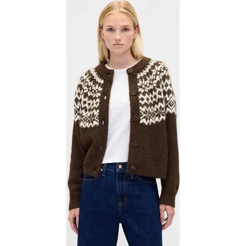 Dámský svetr GAP Oversize kardigan Fair Isle s příměsí vlny - Dámské GAP Other 3492564