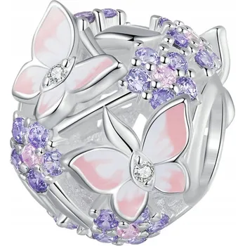 Přívěsek Korálky Motýli Ažurový Korálek Pandora Stříbro