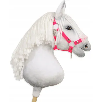 Hobby horsing Regulovatelný kantar pro koně Hobby Horse A3 – neonový pink Super Hobby Horse