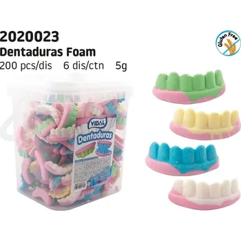 Bonbon Dentaduras mallow teeth - pěnové želé zuby 5g