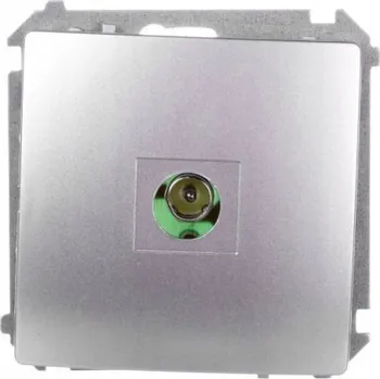 Elektrická zásuvka Anténní zásuvka nástěnná Kontakt-simon stříbrná