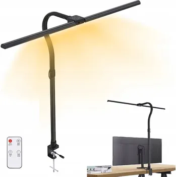 Lampička LED lampička na stůl černá nastavitelná 3 barvy světla kancelářská