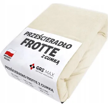 Prostěradlo Froté prostěradlo s gumou 220x200 POLSKÉ SILNÉ FROTÉ KRÉMOVÉ