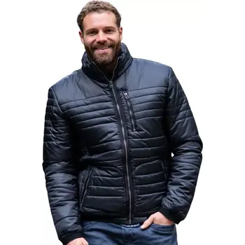 Oblečení a móda Velká pánská lehká prošívaná bunda Kam KV142 černá (3XL)