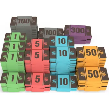 Desková hra TLAMA games Speakeasy - dřevěné žetony peněz